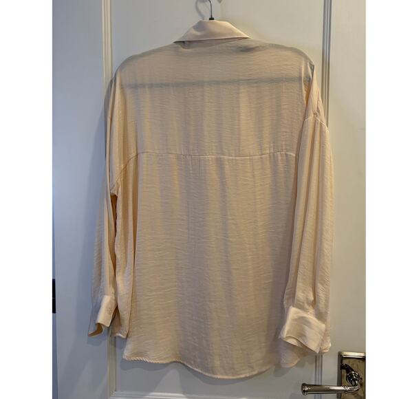 Free People Size XS Runs BIG Starry Dreams Pullover Blouse Ivory Oversized - Picture 4 of 6
